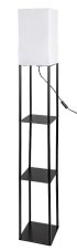 RABALUX 74191 Bronn stojacia lampa/polica V1500mm 1xE27 čierna, biela
