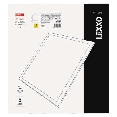 Emos ZB2154 LED LEXXO stropní vestavný panel čtverec 595 × 595 × 25 mm 30W 4200lm 4000K bílá