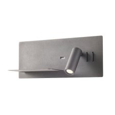 REDO 01-2985 BROOK nástenné bodové svietidlo/spot s vypínačom LED 8+3W/733+135lm 3000K čierna, USB port