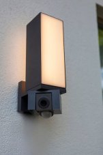 LUTEC CONNECTED 5193812118 CUBA exteriérové security nástenné svietidlo LED 17W 1000lm 2700-6500K IP44 tmavo šedá, kamera, pohybový senzor