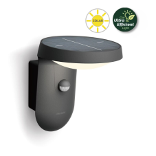 Philips 8719514476912 Tyla solárne exteriérové nástenné svietidlo LED so senzorom 1,2W 255lm/55lm 3000K antracit
