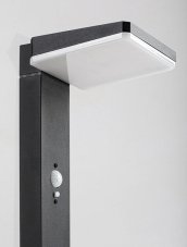 RABALUX 77079 Lasset solárne stojanové svietidlo/stĺpik so senzorom LED V500mm 4,4W/200lm 4000K IP54 čierna, biela