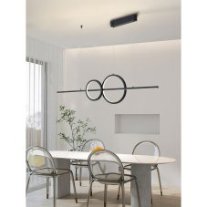 IMMAX 07236L NEO LITE RONDAS Inteligentné závesné svietidlo 56W 3920lm 131cm čierna