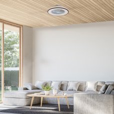 RABALUX 71331 Dalfon2 stropní svítidlo s ventilátorem D485mm LED 48W/2800lm 3000-6500K černá, stmívatelné, dálkový ovladač, starlight efekt