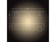 Philips Hue White Ambiance 8720169320536 Runner stropné bodové svietidlo/spot 3xGU10 +SWITCH 3x4,2W/400lm 2200-6500K biela bluetooth