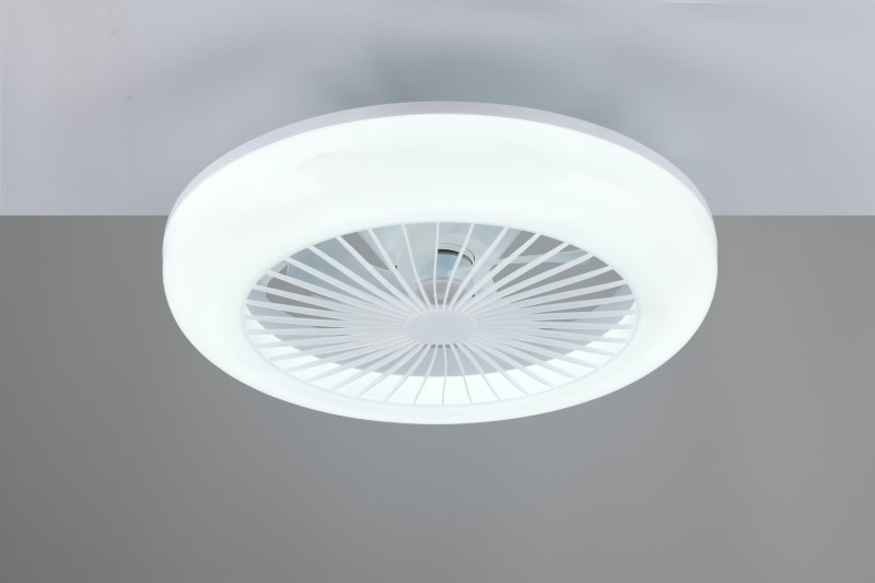 TRIO Reality R64032101 MORA Stropné svietidlo s ventilátorom D450mm SMD LED 13W/1400lm 2700-6500K biela, diaľkový ovládač