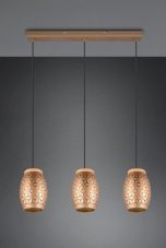 TRIO Reality R31573065 BIDAR závesné svietidlo 3xE27 kávová
