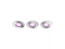 Philips HUE White and color ambiance 8720169321014 Xamento zápustné svietidlo D93mm GU10 4,2W/350lm 2000-6500K+RGB IP44 chróm 3-set