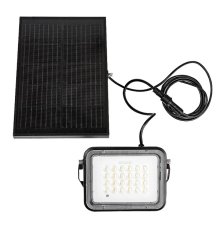 RABALUX 77141 Melk solární nástěnné svítidlo/reflektor LED 6,5W/1000lm 3000+4000+6500K IP65 černá