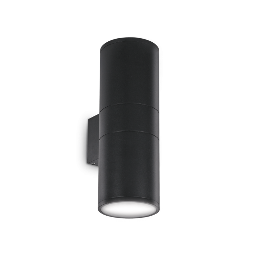 Exteriérové ​​nástěnné svítidlo Ideal lux 092317 GUN AP2 BIG NERO 2xE27 60W IP54 IP54