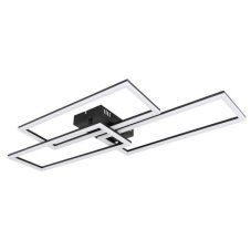 GLOBO 67247-58 TINY stropní svítidlo LED 58W/4300lm 2700-6000K černá matná, opál, stmívatelné, dálkové ovládání