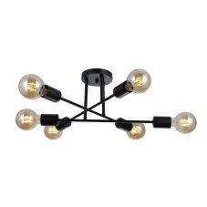ITALUX PND-4052-6-BL Formio stropné svietidlo 6xE27 čierna