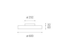 LED2 1110833 RINGO 60 P/N, stropné okrúhle svietidlo 600mm 54W+6W/4940lm 3000K čierna