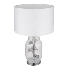 GLOBO 24141C GINKO stolná lampička V380mm 1xE27 chrómová, biela
