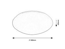RABALUX 71134 Lucas stropné svietidlo so senzorom LED D380mm 24W/1750lm 4000K IP44 biela
