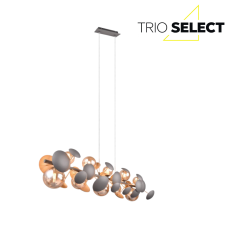 TRIO SELECT 317401042 BUBBLE závesné svietidlo 10xG9 antracit, jantárová
