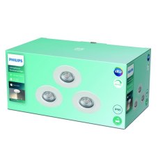 Philips Dive LED SL261 Zápustné svietidlo do kúpeľne kruhové 5W/350lm 85mm 2700K IP65 biela 3-set