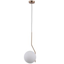 Italux PND-3300-1-HBR závesné svietidlo Carimi D200mm 1x5W E27 mosadzná medená, biela