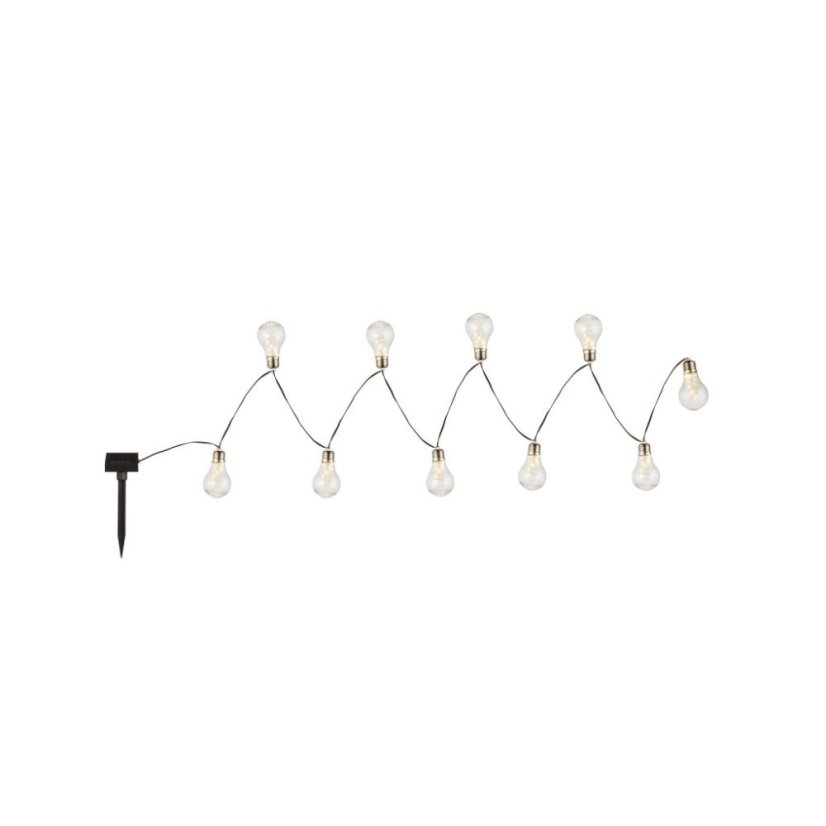 33708- 10 GLOBO Exteriérové ​​solární LED svítidlo, dekorativní řetěz s 10 hruškami na osvětlení zahrady nebo terasy, 10x 0,3W 2700K IP44