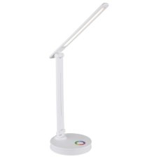 GLOBO 58445W GERALDO stolové svietidlo LED V500mm 5W/538lm 2700+6500+4000K biela, adaptér, USB kábel, RGB podsvietenie
