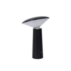 LUCIDE 02807/04/30 JIVE vonkajšia dotyková stolná lampička LED V213mm 3W/180lm 2800-6500K IP44 čierna, opálová, nabíjateľná batéria, 3 StepDim