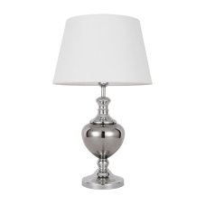 Italux TB-6620-1 stolové svietidlo Korrez D380mm 1x60W E27 chróm, biela