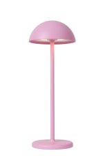 LUCIDE 15500/02/66 JOY vonkajšia dotyková stolná lampička LED V320mm 1,5W/190lm 3000K IP54 ružová, nabíjateľná batéria, USB kábel