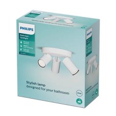 Philips 8720169299153 Idris stropné bodové svietidlo/spot D196mm 3xGU10 IP44 biela, ClickFix