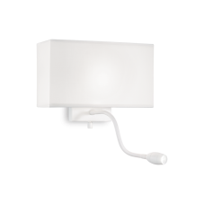 Nástenné svietidlo Ideal lux 215693 HOTEL AP2 ALL WHITE 2xE27/LED 1W/45lm 3000K