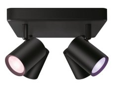 Philips Wiz Colors 8719514554573 IMAGEO stropné bodové svietidlo/spot 4xGU10 4x5W/345lm 2200-6500K+RGB čierna