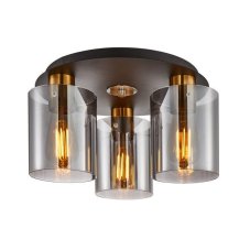 ITALUX SPL-5581-3SC-BRO-SG Sardo stropné svietidlo 3xE27 D390mm mosadzná, šedá
