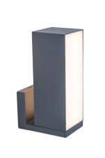 LUTEC CONNECTED 5193810118 CUBA exteriérové nástenné svietidlo LED 15W 1000lm 2700-6500K IP54 tmavá šedá, otočná hlavica 90°