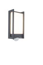 LUTEC 5193002118 QUBO nástenné LED svietidlo 14W 3000K IP54 tmavá šedá so senzorom