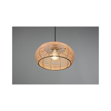 TRIO 312200136 INGA závesné svietidlo 1xE27 D290mm čierna matná, prírodná
