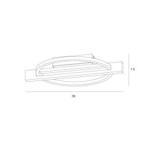 ITALUX PLF-55362-15W-WO Natano stropné svietidlo LED 16W/500lm 3000K čierna, drevo