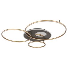 GLOBO 48466-70 INVERTINA stropné svietidlo LED 70W/4747lm 2700-6500K antracit, zlatá, biela, diaľkový ovládač, zrkadlový 3D efekt