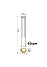 REDO 90125 DOLMEN exteriérový stĺpik SMD LED 13W 1274/856lm 3000K IP54 antracit