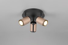TRIO 814530365 GILLAN stropní bodové svítidlo/spot D210mm 3xGU10 černá, kávová