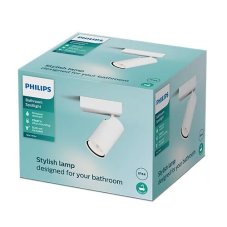 Philips 8720169299078 Idris nástenné bodové svietidlo/spot 1xGU10 IP44 biela, ClickFix