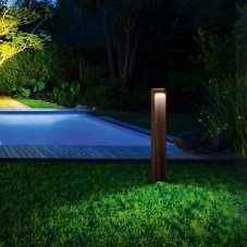 Ideal Lux 294001 KURT vonkajšie stojanové svietidlo/záhradný stĺpik LED V650mm 12W 1000/250lm 4000K kávová