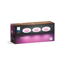 Philips Hue White and color ambiance 8720169264731 Slim downlight S zápustné svietidlo D90mm LED 8,3W/1000lm 2200-6500K+RGB IP44 biela 3-set