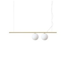 Ideal Lux 282107 PERLINE závesné svietidlo 2xG9 mosadzná, biela