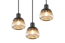 TRIO 362830332 TARIFA závěsné svítidlo D370mm 3xE27 černá matná