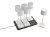 TRIO Reality R54096631 FERNANDEZ vonkajšia stolná lampa SMD LED V400mm 1,5W/130lm 2700+4000+6000K IP54 biela matná, čierna, nabíjateľná batéria, USB-C port, nabíjacia stanica, 6-set + základňa