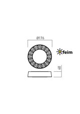 REDO 90266 OKU exteriérové stropné svietidlo SMD LED 14W 1012lm 3000K IP65 tmavošedá