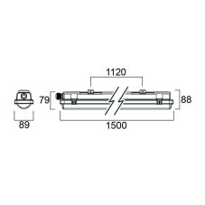 Sylvania 0010243 stropné svietidlo Resisto 1500 IP65 4000lm 4000K