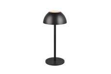 TRIO Reality R54106132 RICARDO vonkajšia dotyková stolná lampa SMD LED V300mm 1,7W/240lm 3000K IP54 čierna matná, nabíjateľná batéria, USB-C port
