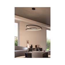 REDO 01-3381 STORM závesné svietidlo D1000mm LED 72W/5715lm 3000K+4000K+6000K čierna, switchdimmer