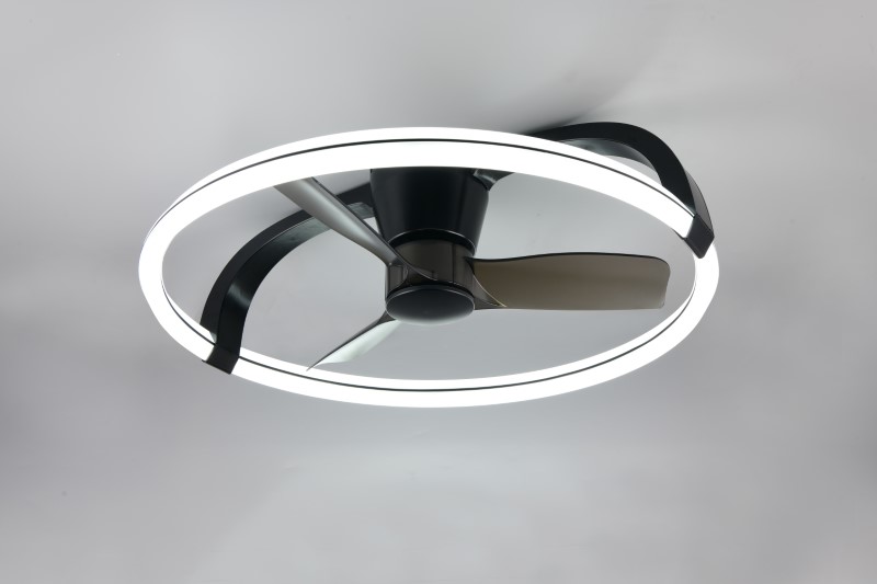 TRIO Reality R64262132 STOCKHOLM Stropné svietidlo s ventilátorom D730mm SMD LED 37W/4300lm 2700-6500K čierna, diaľkový ovládač