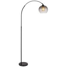 GLOBO 58227BS NEWCASTLE stojacia lampa V1960mm 1xE27 matná čierna, dymová